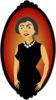 Woman Portrait In Red Clip Art